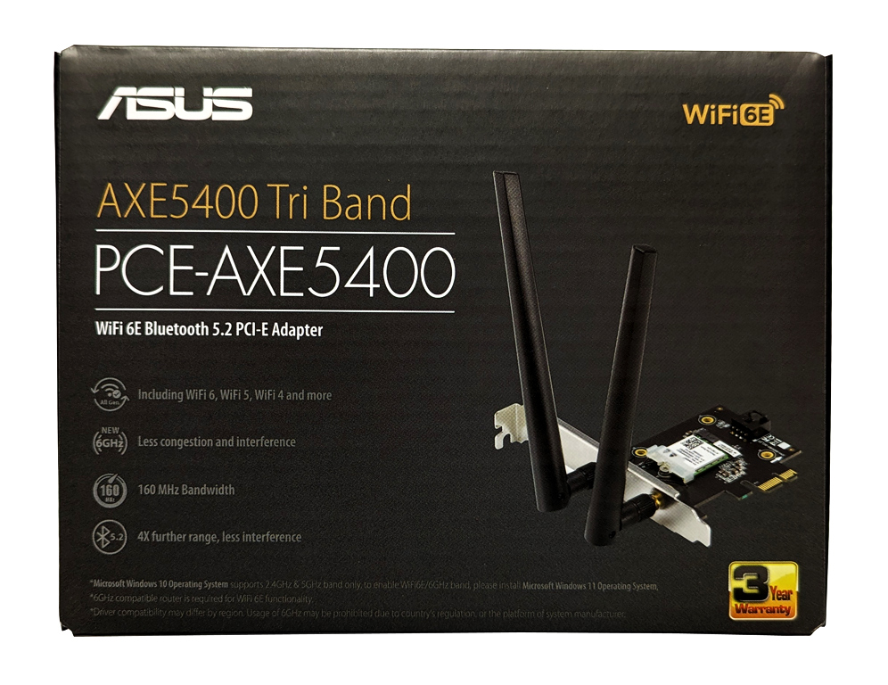 ASUS PCE-AXE5400 mit Wi-Fi 6E vorgestellt.