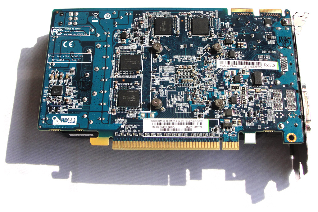 Die Sapphire Radeon HD 6770 FleX von der Unterseite.