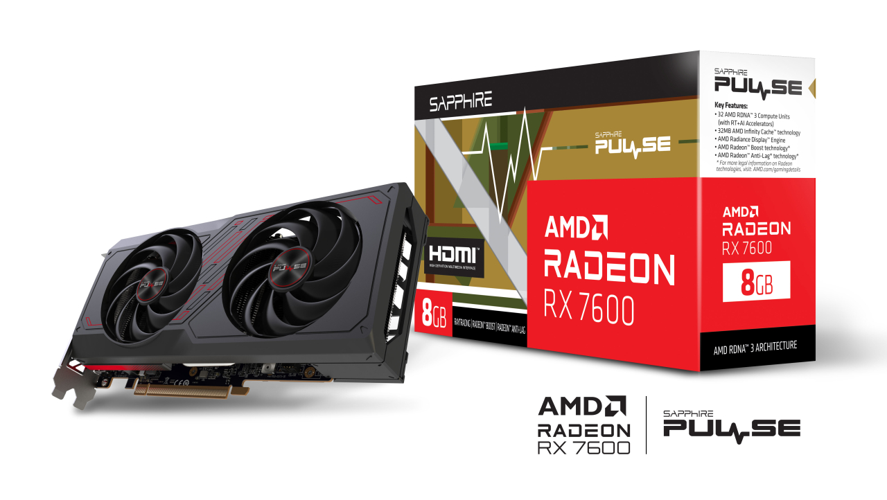 Sapphire stellt die Grafikkarte PULSE AMD Radeon RX 7600 vor.