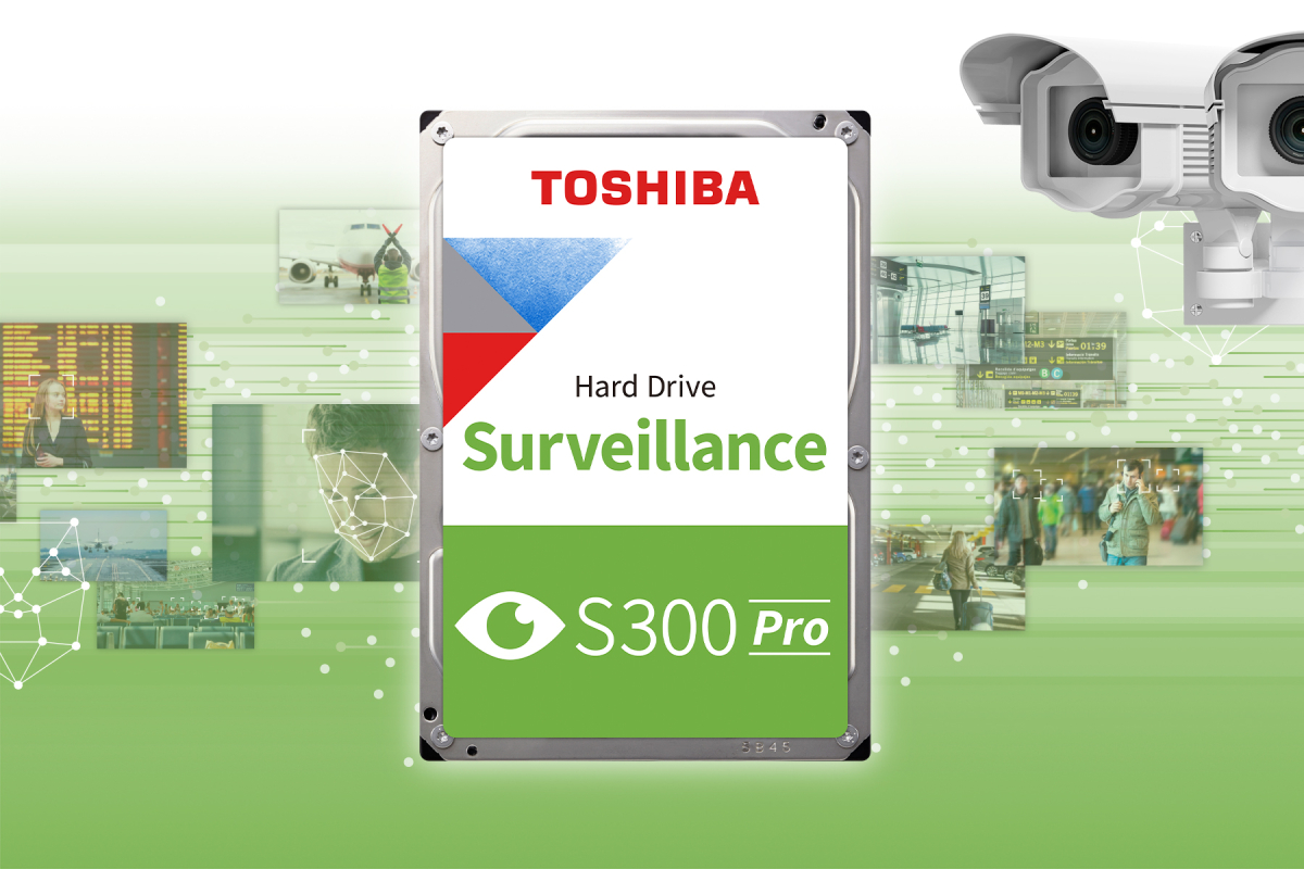 Toshiba präsentiert die nächste Generation der S300 Pro Surveillance-HDDs.