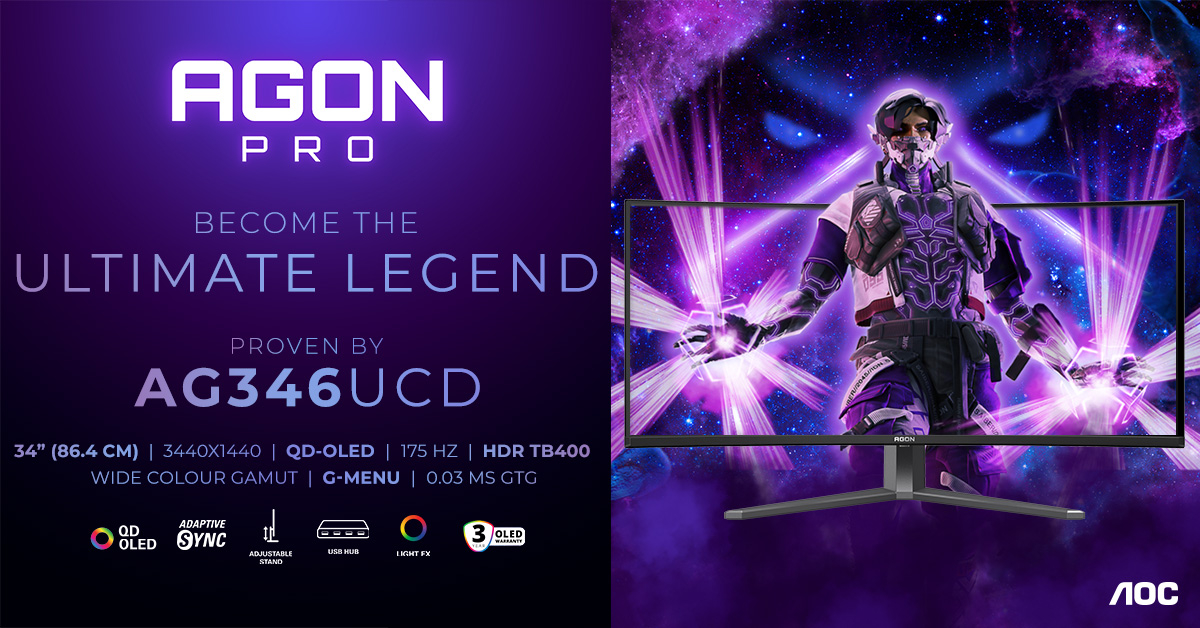 Gaming-Monitor AGON PRO AG346UCD für Enthusiasten.